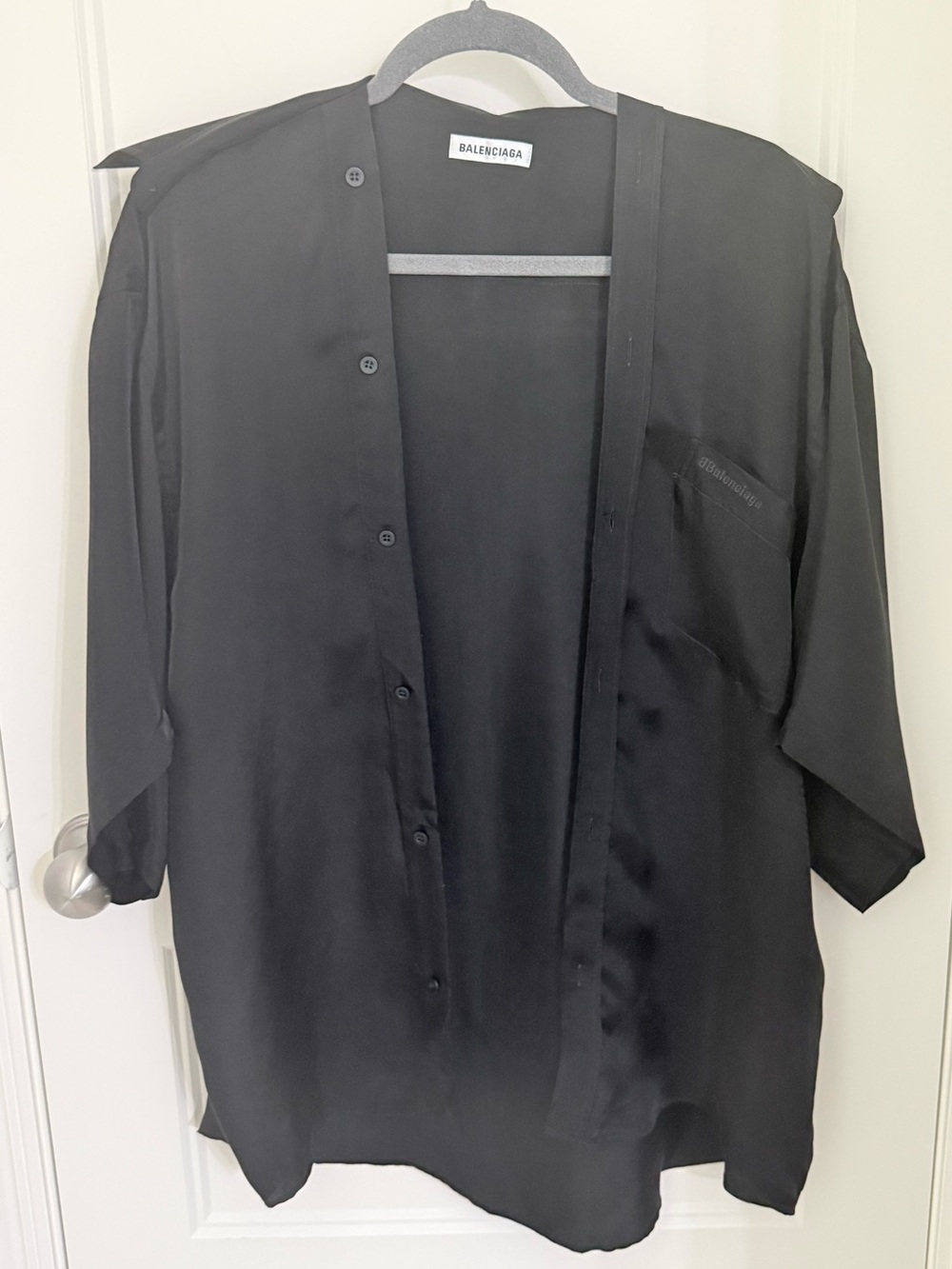 Balenciaga Oversized Black Lightweight Shirt Jacket